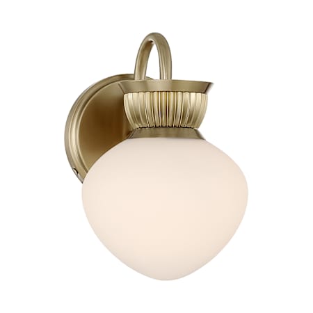 Savoy House Melbourne 9" Tall Bathroom Sconce Noble Brass