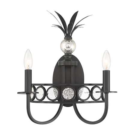 Savoy House Hearst 2 Light 17" Tall LED Wall Sconce Black Tourmaline