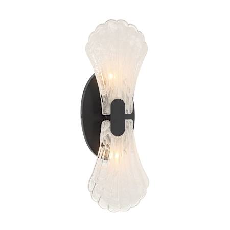 Savoy House Bancroft 2 Light 16" Tall LED Wall Sconce Matte Black