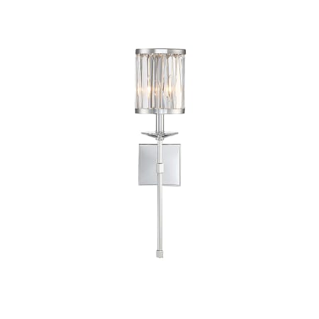 Savoy House Ashbourne Single Light 26" Tall Wall Sconce Polished Chrome
