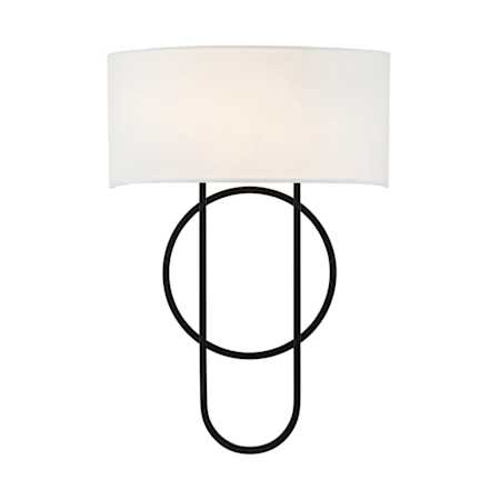 Savoy House Tempe 2 Light 17" Tall Wall Sconce Matte Black