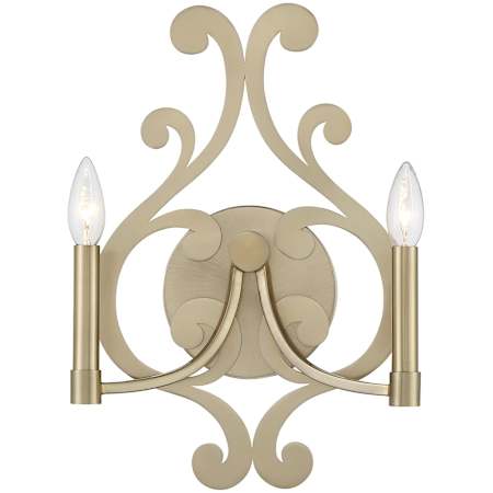 Savoy House Lombard 2 Light 17" Tall Bathroom Sconce Noble Brass