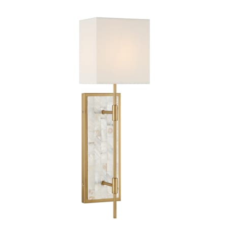 Savoy House Eastover 22" Tall Bathroom Sconce Warm Brass