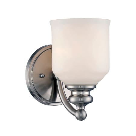 Savoy House Melrose Single Light 8" Tall Wall Sconce Satin Nickel
