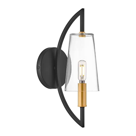 Savoy House Hanley 14" Tall LED Wall Sconce Matte Black / Warm Brass