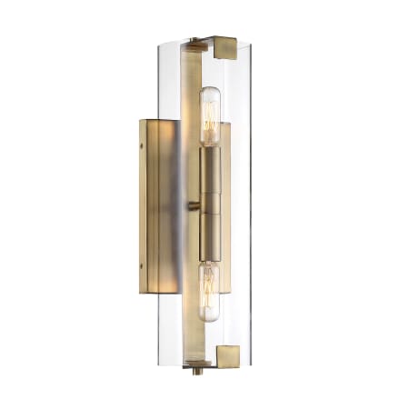 Savoy House Winfield 2 Light 16" Tall Wall Sconce Warm Brass