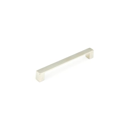 Schaub and Company Classico 6-5/16" Center to Center Square Angle Cabinet Handle / Drawer Pull - Made in Italy Satin Nickel Smooth