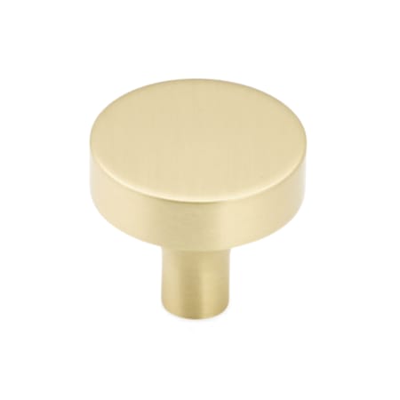 Schaub and Company Haniburton 1-1/4" Contemporary Disc Flat Round Solid Brass Luxury Cabinet Knob Satin Brass