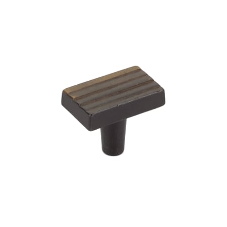 Schaub and Company Stradella 1-1/2" "T" Bar Solid Cast Bronze Ridged Luxury Cabinet Bar Knob / Drawer Bar Knob - Made in Italy Antique Bronze