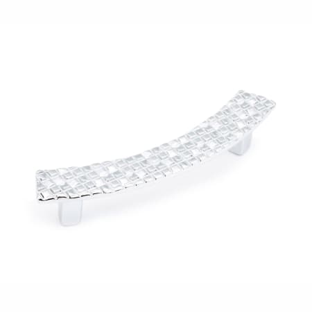 Schaub and Company Mosaic 3-3/4" Center to Center Curved Sculpted Tile Cabinet Bar Handle - Made in Italy Polished Chrome