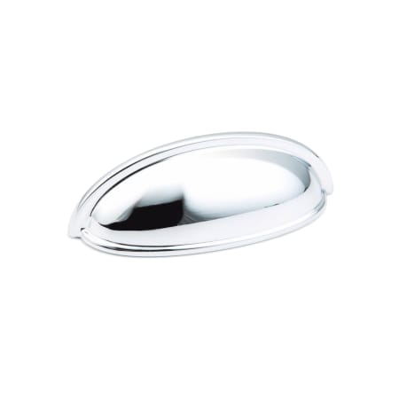 Schaub and Company Traditional Designs 3" Center to Center Solid Brass Luxury 3-3/4" Cabinet Cup Handle Pull Chrome