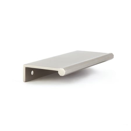 Schaub and Company Baker 4" Center to Center Solid Brass 5-1/4" Long Finger Tab Geometric Octagon Bar Cabinet Edge Pull / Drawer Edge Pull Brushed Nickel
