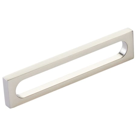 Schaub and Company Cafe Modern 5" Center to Center Rectangular Hollow Oval Pill Cabinet Handle / Drawer Pull - Solid Brass Brushed Nickel