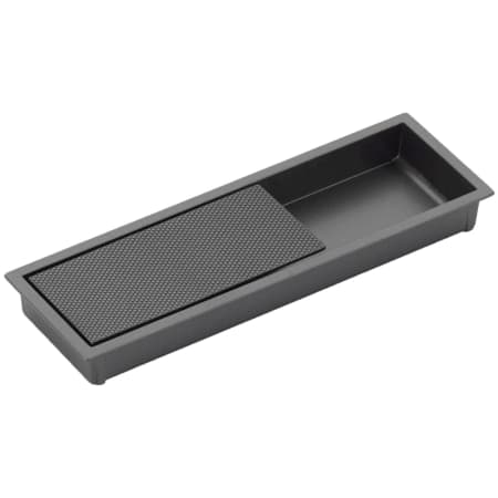 Schaub and Company MODO 6-1/4" X 2" Euro Modern Split Texture Recessed Flush Door Cabinet Pull for Sliding and Pocket Cabinet Doors Gun Metal