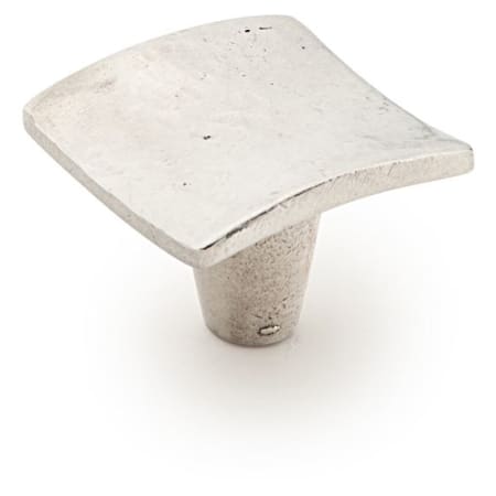 Schaub and Company Martello 1-1/2" Rustic Square Britannium Pewter Cabinet Knob - Made in Italy Natural
