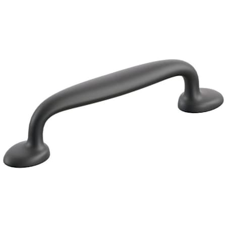 Schaub and Company Avenue 4 Inch Center to Center Luxury Farmhouse Solid Brass Cabinet Handle / Drawer Pull Matte Black