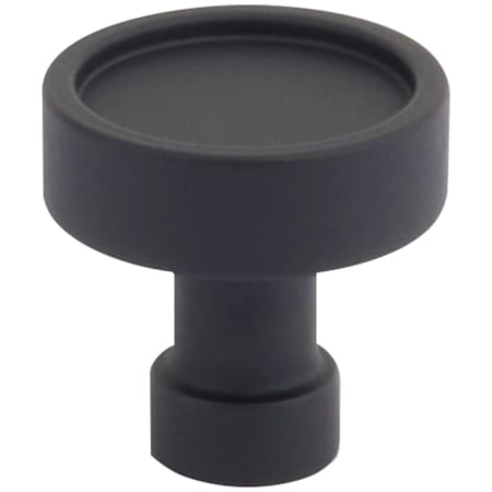 Schaub and Company NOHO 1-1/4 Inch Flat Round Modern Luxury Solid Brass Cabinet / Drawer Knob Matte Black