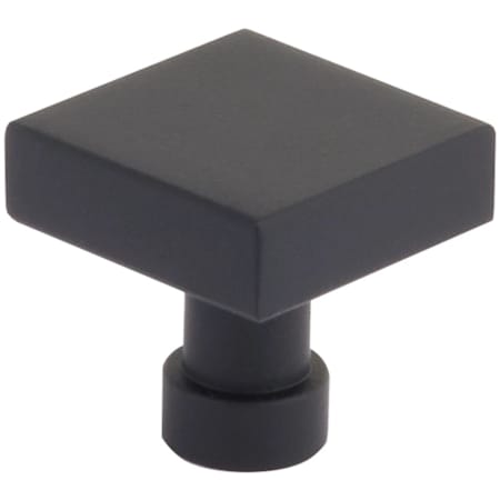 Schaub and Company NOHO 1-1/4 Inch Flat Modern Square Solid Brass Cabinet / Drawer Knob Matte Black