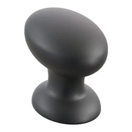 Schaub and Company Avenue 1-3/8 Inch Solid Brass Angled Oval Football Cabinet / Drawer Knob Matte Black