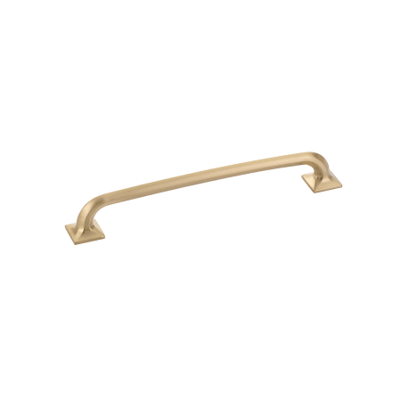 Schaub and Company Northport 8" Center to Center Contemporary Industrial Cabinet Handle Pull with Square Footplates Signature Satin Brass