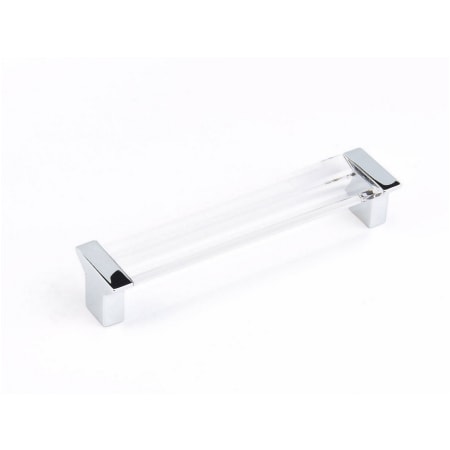 Schaub and Company Positano 5-1/16" Center to Center Clear Acrylic Luxury Cabinet Handle / Drawer Pull - Made in Italy Polished Chrome
