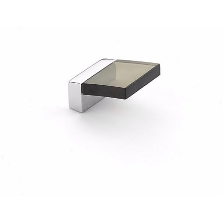 Schaub and Company Positano 1/2" Center to Center Flush Mount Clear Acrylic Finger Tab Knob / Edge Pull - Made in Italy Polished Chrome