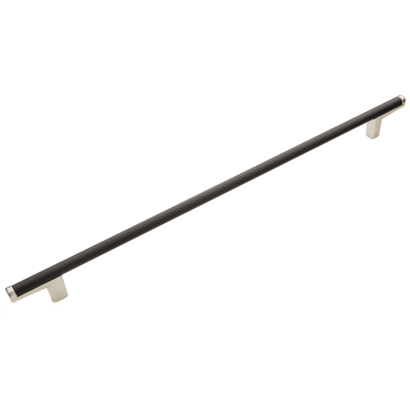 Schaub and Company Regatta 11-1/4" Center to Center Luxury Modern Oversized Cabinet Bar Handle / Drawer Bar Pull - Made in Italy Matte Black / Satin Nickel