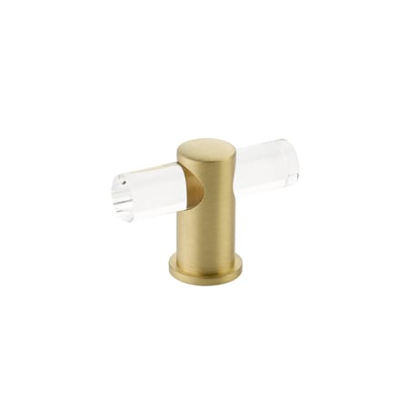 Schaub and Company Lumiere 2" Euro Modern Acrylic Adjustable "T" Bar Luxury Solid Brass Cabinet / Drawer Knob Satin Brass
