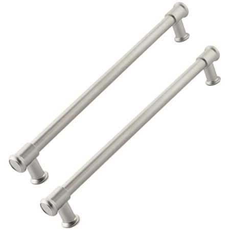 Schaub and Company Steamworks 15" Center to Center Industrial Style Back to Back Door Pulls / Side by Side Cabinet Handles Satin Nickel
