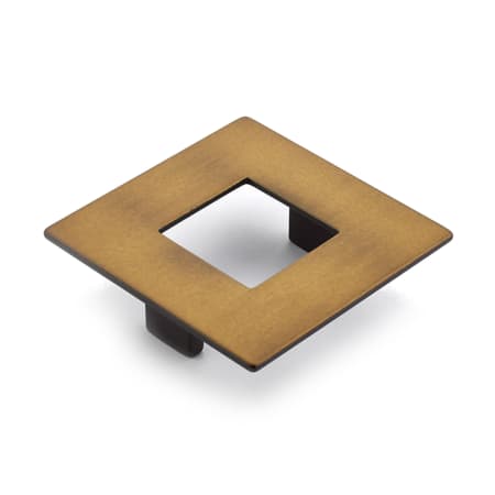 Schaub and Company Finestrino 2-1/2" Center to Center Modern Hollow Square Finger Cabinet Pull - Made in Italy Burnished Bronze