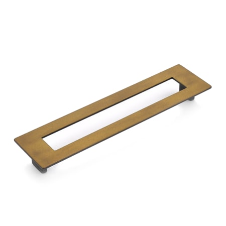 Schaub and Company Finestrino 7-1/2" Center to Center Modern Hollow Frame Handle Cabinet Pull - Made in Italy Burnished Bronze