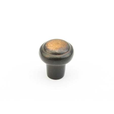 Schaub and Company Mountain 1-3/8" Rustic Lodge Cabin Ridged Mushroom Solid Bronze Cabinet Knob - Made in Italy Antique Bronze