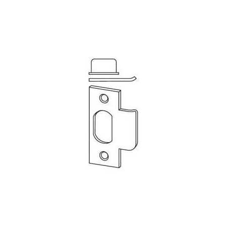 Schlage 1 1/2" x 2 3/4" T Strike Plate with Square Corners Satin Nickel