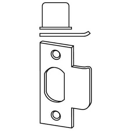 Schlage Deep Box Fire Door T Strike Plate with Square Corners and 1 1/8" Lip Polished Brass