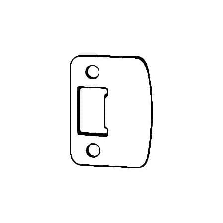 Schlage 1 5/8" x 2 1/4" Full Lip Strike Plate with 1/4" Radius Corners Polished Brass