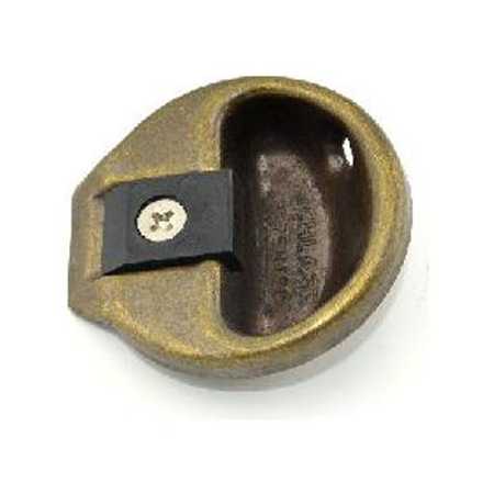 Schlage 1 3/4" Diameter Circular Replacement Strike Plate with 1 7/32" Lip Antique Brass