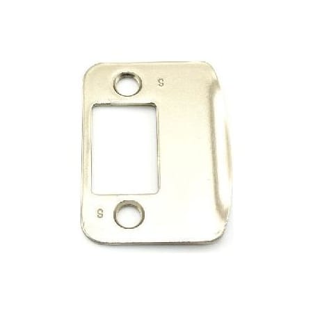 Schlage 1 5/8" x 2 1/4" Full Lip Replacement Strike Plate with 1/4" Radius Corners Satin Nickel