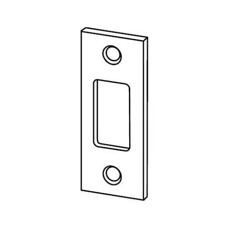 Schlage 1 1/8" x 2 3/4" Replacement Strike Plate with Square Corner Antique Brass