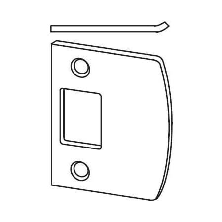 Schlage 1 5/8" x 2 1/4" Full Lip Replacement Strike Plate with Square Corners Oil Rubbed Bronze