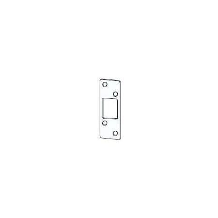 Schlage 4 Hole Deadbolt Strike with a Round Corner Antique Brass