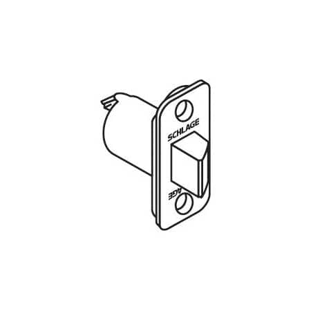 Schlage 2 3/8" Replacement Spring latch with 1/4" Radius Corner 1" x 2 1/4" Faceplate Brushed Chrome