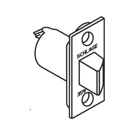 Schlage 2 3/4" Replacement Spring latch with Square Corner 1 1/4"" x 2 1/4" Faceplate Polished Brass