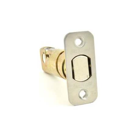 Schlage Tapered Adjustable Deadbolt Latch with Universal Latch Faceplates Satin Nickel