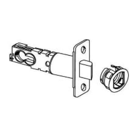 Schlage F/FA Series Dual Option Springlatch for 2-3/8 or 2-3/4" Backset Aged Bronze