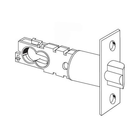 Schlage 5" Replacement Deadlatch with Square Corner 1 1/8" x 2 1/4" Faceplate for UL Listed Locks Polished Brass
