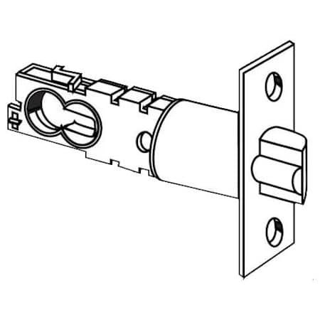Schlage 2 3/8" or 2 3/4" Replacement Deadlatch with Square Corner 1" x 2-1/4" Faceplate for UL Listed Locks Oil-Rubbed Bronze
