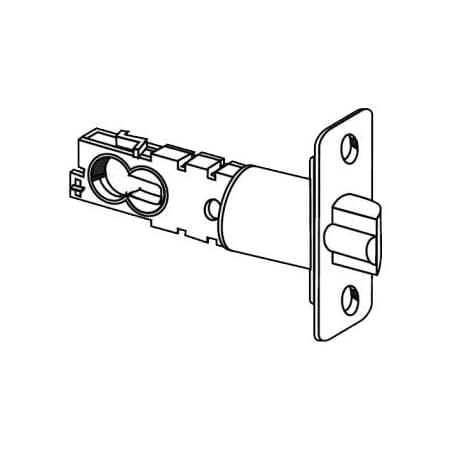 Schlage 2 3/8" or 2 3/4" Replacement Deadlatch with 1/4" Radius Corner 1" x 2 1/4" Faceplate for UL Listed Locks Polished Brass