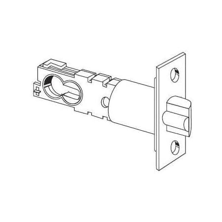 Schlage 2 3/8" Replacement Deadlatch with Square Corner 1 1/8" x 2 1/4" Faceplate for S200 Series Polished Brass