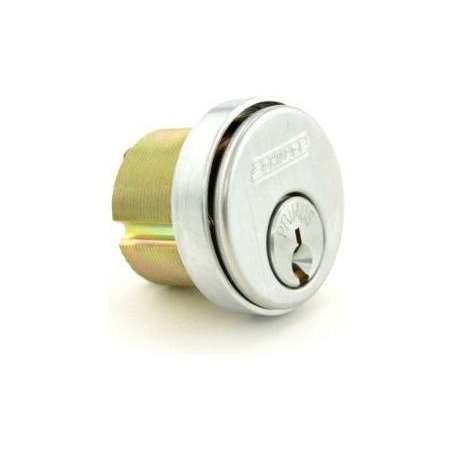 Schlage L Series 1-1/4 Inch Primus E Keyway Mortise Cylinder with Compression Ring and Spring- Keys Not Included Satin Chrome