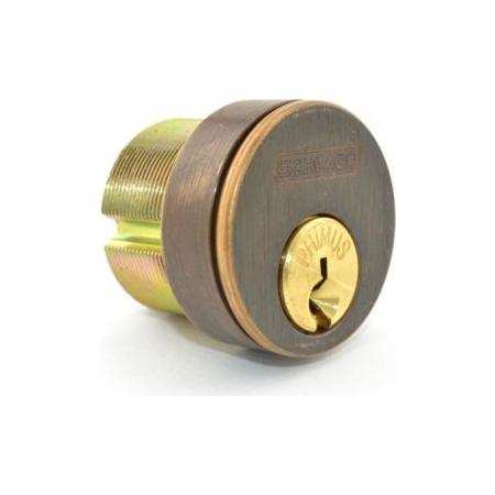 Schlage L Series 1-1/8 Inch Primus Classic C Keyway Mortise Cylinder with 3/8 Inch Blocker Ring and Adams Rite Cam - Keys Not Included Oil Rubbed Bronze